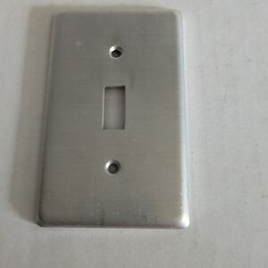 Silver Tone Single Light Switch Wall Plate Cover